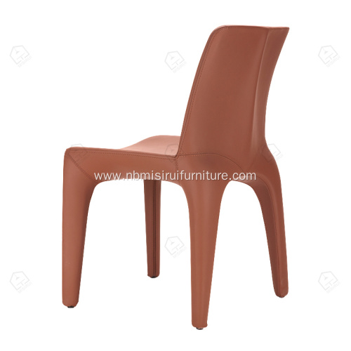 Modern dining chairs with whole leather